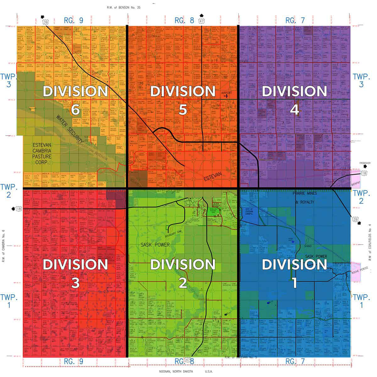 Divisions Map